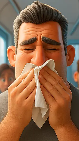 Holding A Sneeze
